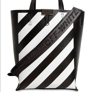 Off white striped tote bag. NWT